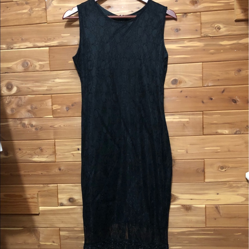 Black lace dress